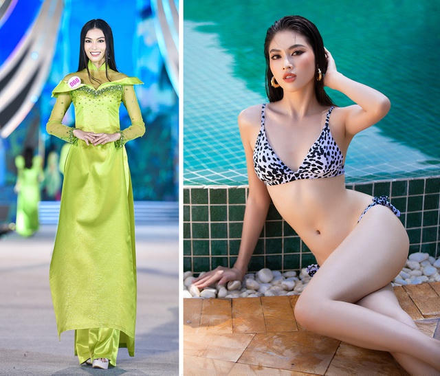 Đại diện đến từ TPHCM còn có thành tích kép là Top 5 Người đẹp Biển và Top 5 Người đẹp Thời trang. Ngọc Thảo có chiều cao 1m73, sở hữu thân hình nóng bỏng với số đo 3 vòng lần lượt là 81 - 61 - 92.