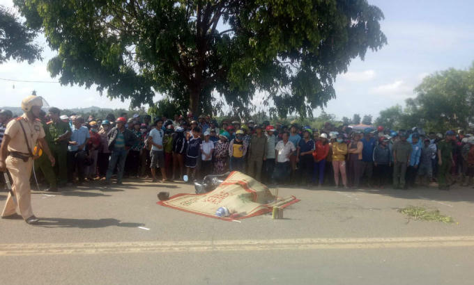 Hiện trường vụ tai nạn.