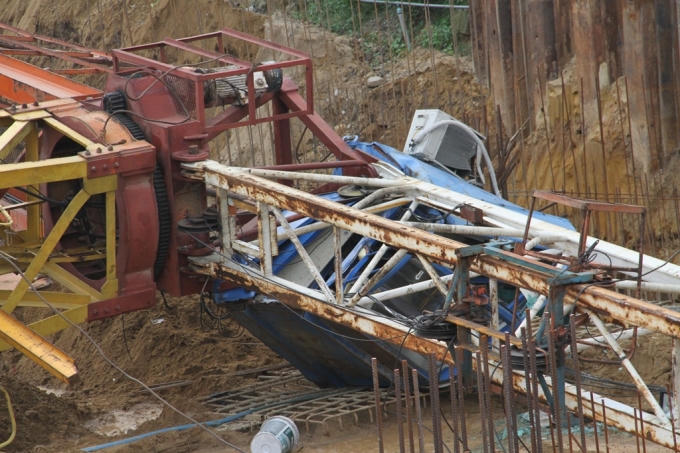 Phần chân của chiếc cẩu khổng lồ.