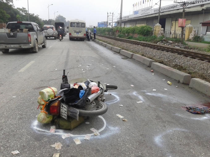 Hiện trường vụ tai nạn.