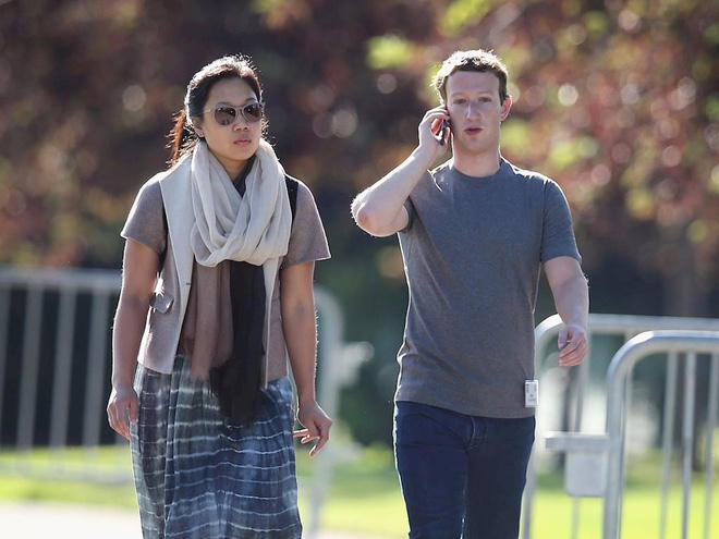 Tỷ phú Mark Zuckerberg và vợ Priscilla Chan