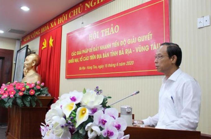 Ông Nguyễn Văn Thọ - Phó Bí thư Tỉnh ủy, Chủ tịch UBND tỉnh phát biểu kết luận Hội thảo (ảnh: Cổng TTĐT BRVT).