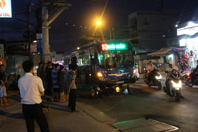 Hiện trường vụ tai nạn.