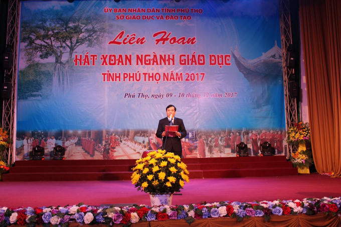 "Hát Xoan là nghệ thuật diễn sướng hát thờ Vua là di sản văn hóa độc đáo, là sinh hoạt văn hóa đặc trưng của người dân Phú Thọ", đồng chí Trần Phù Tiêu nhấn mạnh.