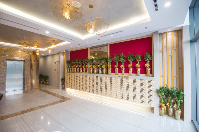 Một trong những sảnh sinh hoạt chung của cư dân.