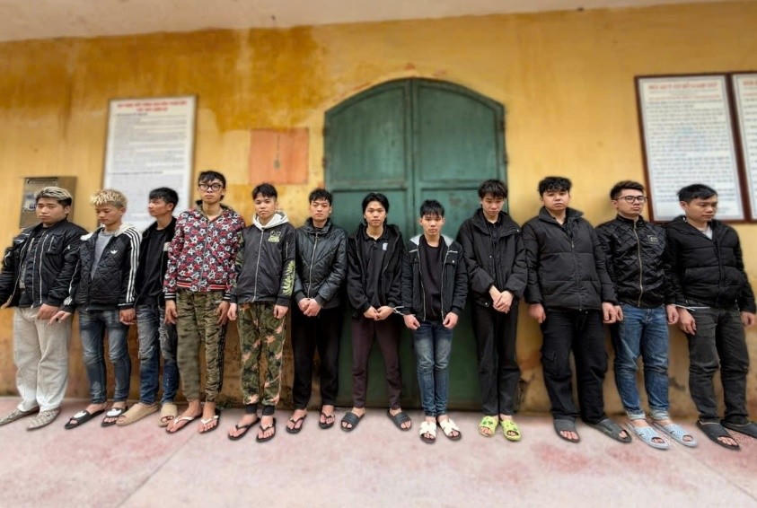 Các đối tượng bị bắt giữ.