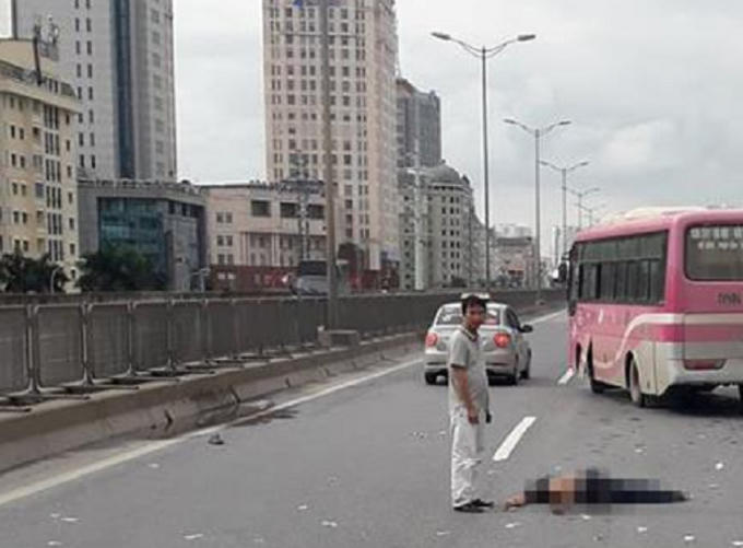 Hiện trường vụ tai nạn.