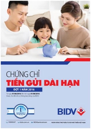 Chứng chỉ tiền gửi dài hạn đợt 1/2016 dành cho khách hàng cá nhân