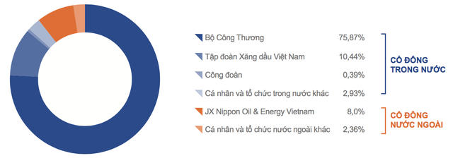 Cơ cấu cổ đông của Petrolimex.