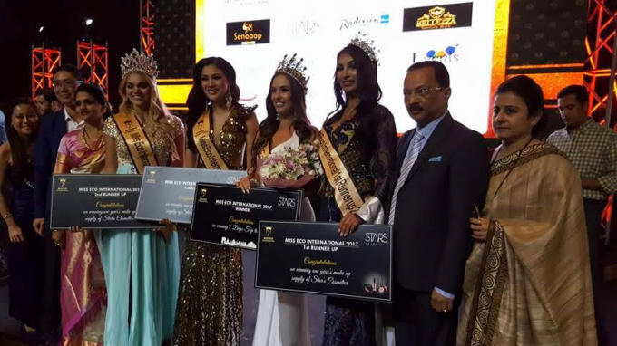 Nguyễn Thị Th&agrave;nh đạt ng&ocirc;i &Aacute; hậu 3 tại Miss Eco International 2017