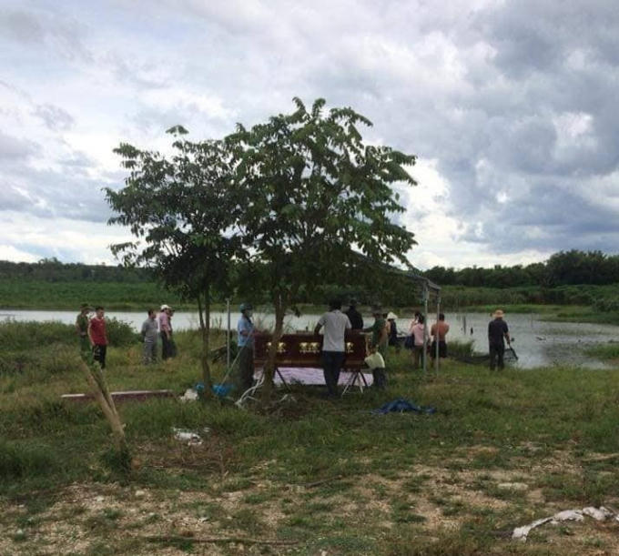 Nơi phát hiện thi thể nạn nhân.