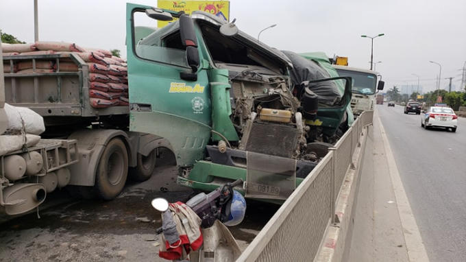 Hiện trường vụ tai nạn.