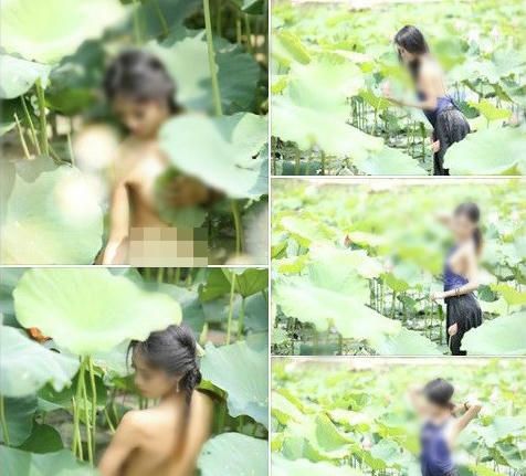 Bộ ảnh "khoả thân" được chụp lại từ màn hình sau khi chia sẻ trên mạng xã hội.