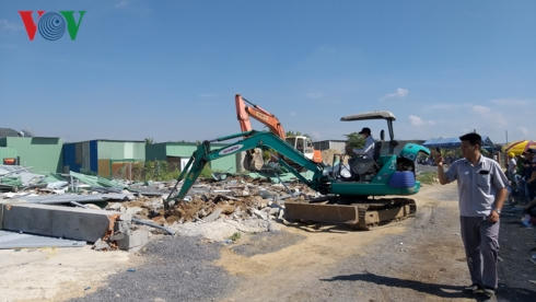 Nhiều căn nhà xây dựng trái phép tại xã Vĩnh Thái.