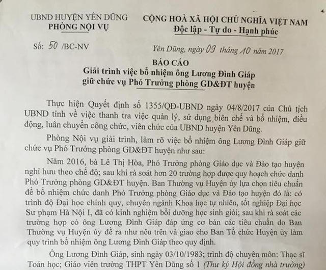 Bắc Giang: Đột ph&aacute; chọn người t&agrave;i bị y&ecirc;u cầu kiểm điểm, r&uacute;t kinh nghiệm?