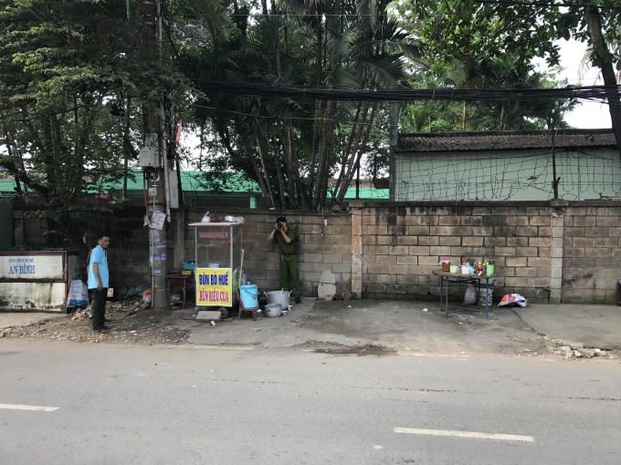 Vỉa hè nơi xảy ra vụ việc.