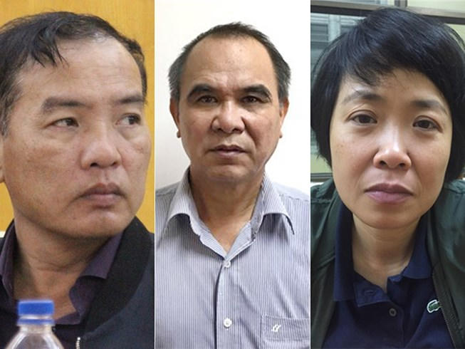 Ba lãnh đạo và cựu lãnh đạo MobiFone bị bắt (từ trái qua): Ông Lê Nam Trà, ông Cao Duy Hải và bà Phạm Thị Phương Anh.