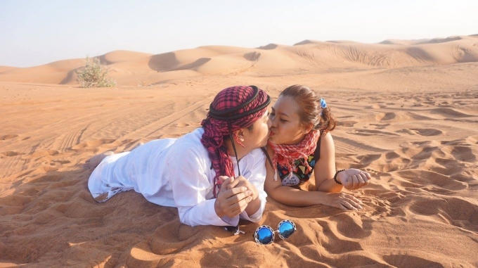 Thanh Nhân chia sẻ cả hai vốn rất bận rộn với công việc, phải khó khăn lắm mới dành được thời gian để đi chung cùng nhau và đặc biệt là khám phá vùng đất mới lạ.