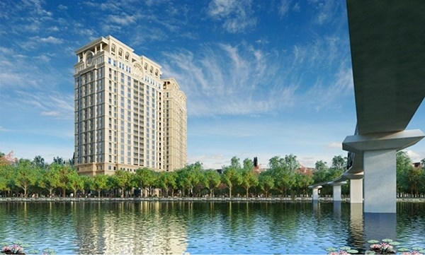 Dự &aacute;n D&rsquo;. Le Pont D&rsquo;or nằm b&ecirc;n hồ Ho&agrave;ng Cầu, trung t&acirc;m quận Đống Đa, c&oacute; vị tr&iacute; thuận lợi về giao th&ocirc;ng.