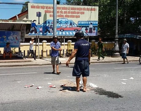 Hiện trường vụ tai nạn.