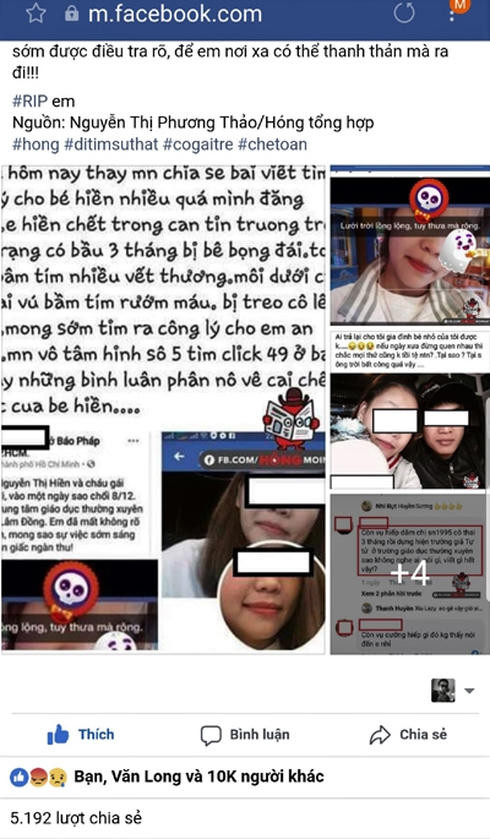 Th&ocirc;ng tin nghi vấn c&ocirc; g&aacute;i trẻ bị hiếp d&acirc;m, đ&aacute;nh đập, tra tấn đến chết đang g&acirc;y x&ocirc;n xao cộng đồng mạng.