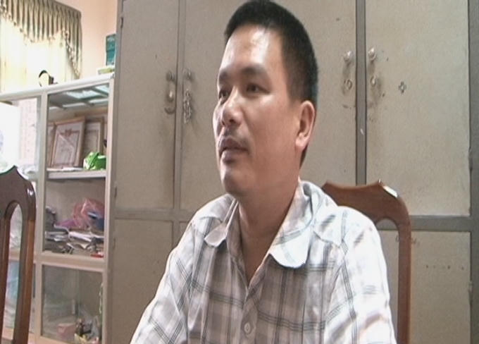 Tài xế Đà tại Cơ quan công an.