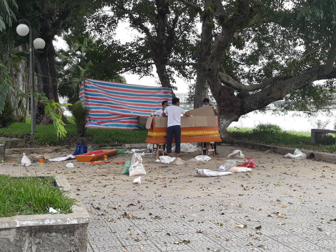 Khu vực phát hiện thi thể nạn nhân.