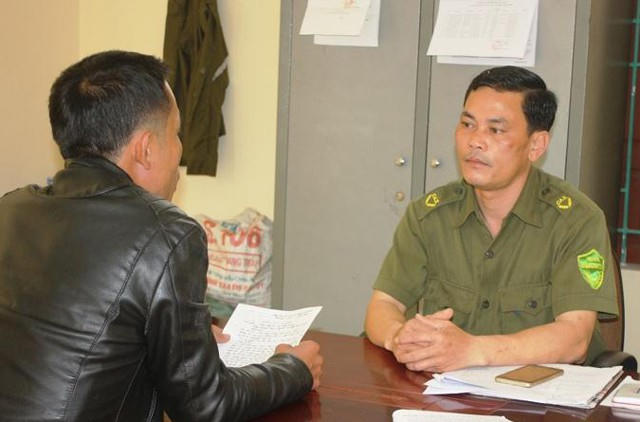 Ông Nguyễn Ngọc Thấu - Trưởng Công an xã Nghi Quang đã có thời gian đảm trách vị trí này 7 năm (ảnh P.T)