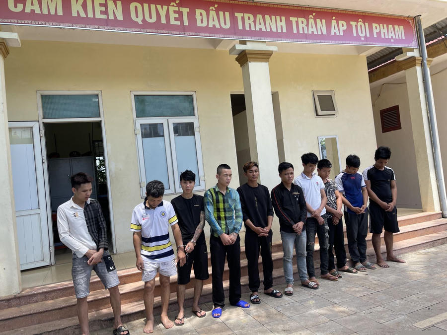 Các đối tượng trong ổ nhóm tổ chức sử dụng ma túy ở khu nhà trọ vừa bị bắt