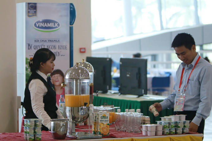Đa dạng các sản phẩm của Vinamilk được phục vụ tại Hội nghị APEC 2017. (Ảnh: Xuân Phú)