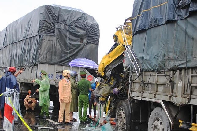 Hiện trường vụ tai nạn giao thông. Ảnh: Đức Phương.