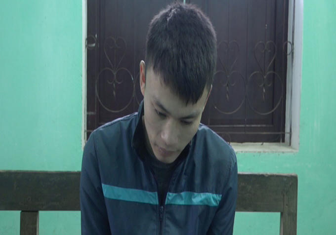 Đối tượng Nguyễn Văn Tiến tại cơ quan điều tra. (Ảnh. CQĐT).