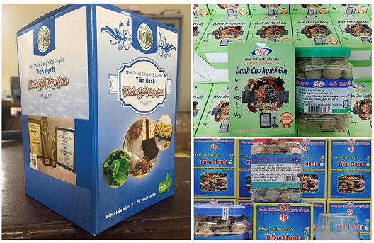 Rất nhiều mặt hàng mang thương hiệu Tiến Hạnh không được cấp phép bán trên thị trường.