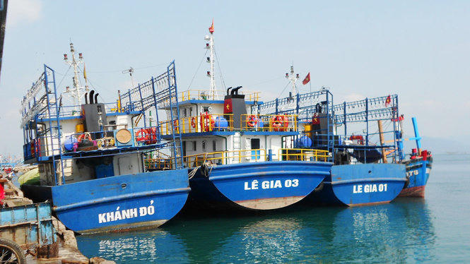 Nhiều tàu vỏ thép ở Bình Định mới đóng đã hỏng. (Ảnh: Tuổi trẻ)