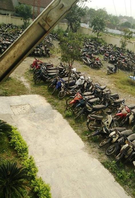 Bãi xe nhìn từ trên cao.