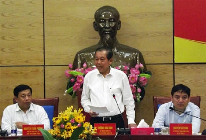 Phó Thủ tướng Trương Hòa Bình phát biểu tại buổi làm việc với lãnh đạo tỉnh Nghệ An (Ảnh: Kinh tế đô thị).