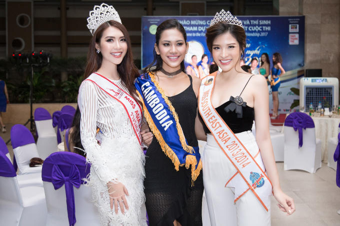 Hoa hậu Tường Linh khoe nhan sắc rực rỡ b&ecirc;n d&agrave;n th&iacute; sinh Miss ASEAN