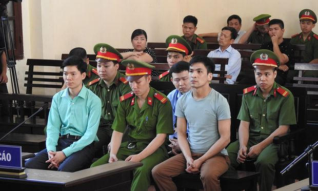 Các bị cáo tại tòa.