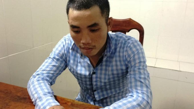 Nguyễn Thạnh Bảo tại cơ quan công an.
