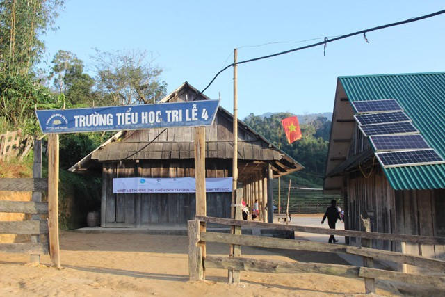 Trường Tiểu học Tri Lễ 4, huyện biên giới Quế Phong, Nghệ An nơi 100% học sinh là con em đồng bào dân tộc Mông