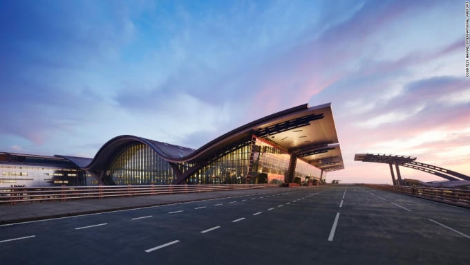 Sân bay quốc tế Hamad là sân bay Trung Đông đầu tiên lọt top 10 sân bay tốt nhất trên thế giới. (Ảnh: CNN)
