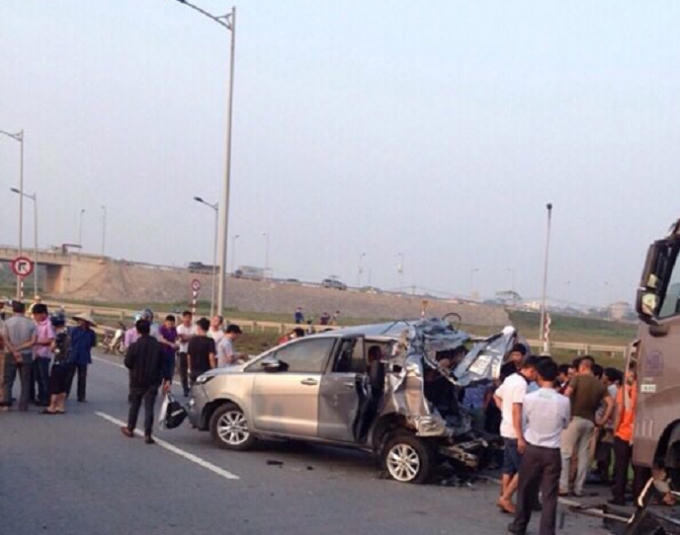 Hiện trường nơi xảy ra vụ tai nạn.