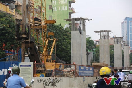 Dự án đường sắt đô thị số 3, đoạn Nhổn - ga Hà Nội chuẩn bị thi công phần đi ngầm ở Kim Mã.