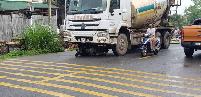 Hiện trường xảy ra vụ tai nạn.