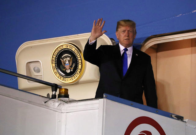 Tổng thống Mỹ Donald Trump đã có mặt tại Singapore. (Ảnh: Reuters)