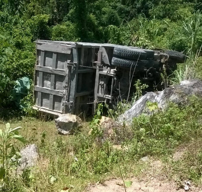 Hiện trường vụ tai nạn.