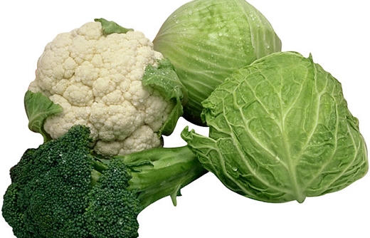 Bắp cải, súp lơ có nhiều sinh tố C có khả năng ngăn chặn tế bào ung thư phát triển.