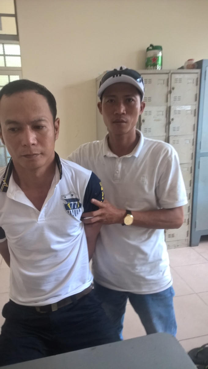 Đối tượng Lương Minh Tâm tại cơ quan chức năng.