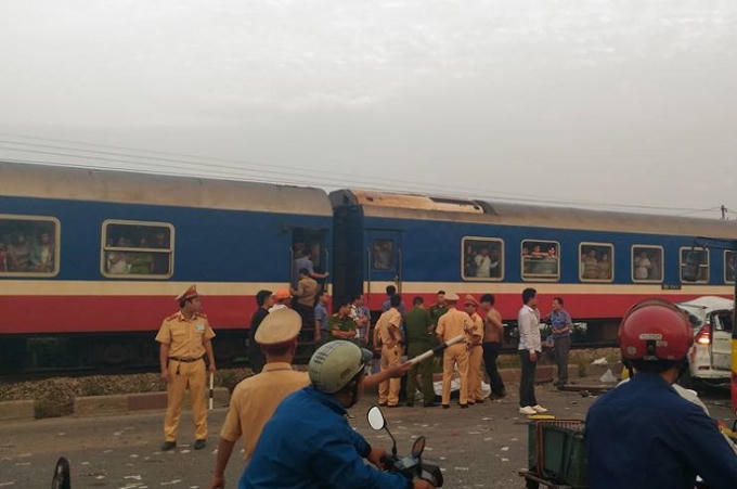 Hiện trường nơi xảy ra vụ tai nạn.