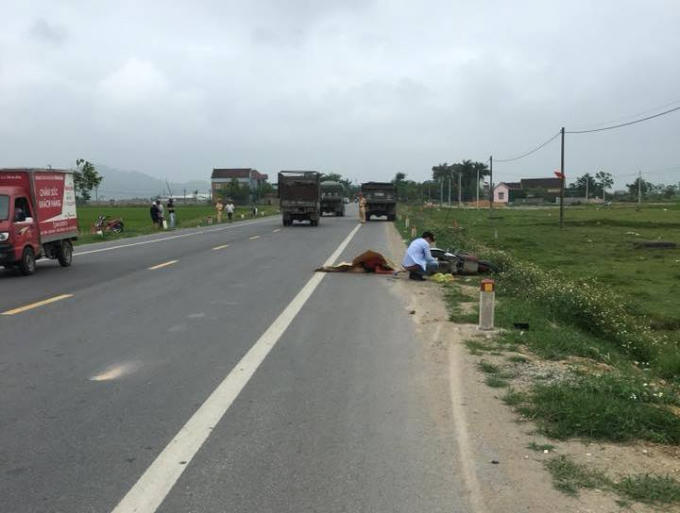 Hiện trường vụ tai nạn.